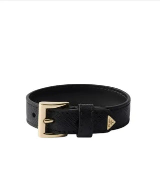 Saffiano Siyah Deri Bileklik