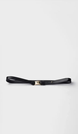 Metal Logolu Kadın Deri Kemer