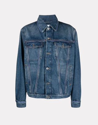 Fermuar Detaylı Kot Ceket