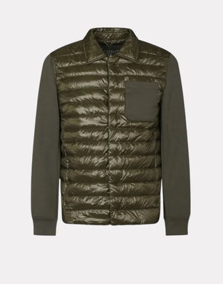 Haki Panelli Kaztüyü Kolu Triko Ceket