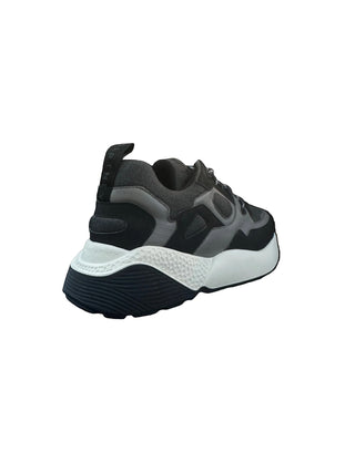 Planet Luxury Brands Ecylipse erkek sneaker, siyah ve gri tonlarında, kalın tabanlı, modern tasarımlı spor ayakkabı