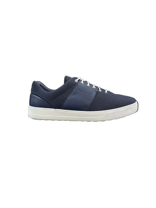Planet Luxury Brands Ferragamo lacivert dokuma ve deri erkek sneaker, ortopedik iç tabanlı İtalyan tasarım ayakkabı.