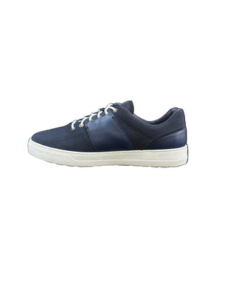 Planet Luxury Brands Ferragamo lacivert dokuma ve deri erkek sneaker, ortopedik iç tabanlı, İtalya üretimi.
