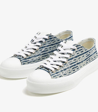 Planet Luxury Brands Givenchy mavi desenli kalın tabanlı erkek sneakers