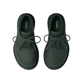 Planet Luxury Brands imzalı, haki renkli, deri Balenciaga Steroid erkek loafer ayakkabı üstten görünüm