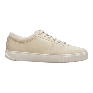 Planet Luxury Brands krem rengi, yuvarlak burunlu, yan tarafında yazı detayı bulunan kalın kauçuk tabanlı erkek sneaker