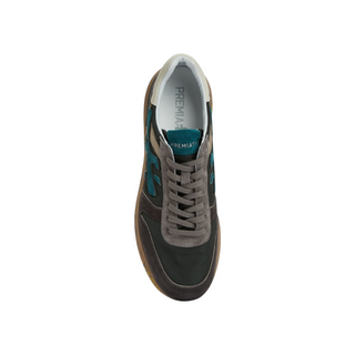Planet Luxury Brands Mick haki renkli, yuvarlak burunlu, kalın kauçuk tabanlı ve logo detaylı erkek sneaker