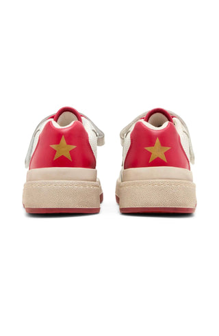 Planet Luxury Brands Saint Laurent SL-24 beyaz kırmızı eskitme detaylı erkek sneaker arka görünüm