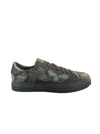 Planet Luxury Brands siyah kelebek desenli, kauçuk tabanlı ve logo baskılı erkek sneaker ayakkabı