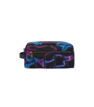 Planet Luxury Brands Valentino Garavani siyah neon desenli VLTN logolu fermuarlı unisex el çantası