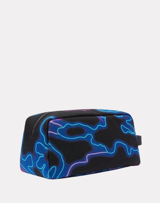 Planet Luxury Brands Valentino Garavani siyah renkli, neon desenli, fermuarlı unisex el çantası