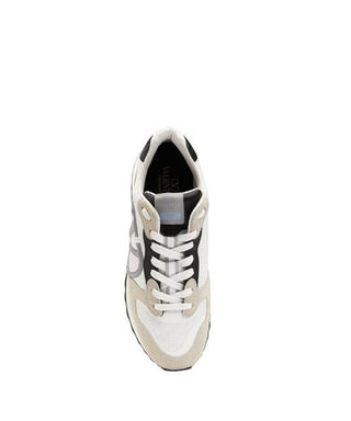 Planet Luxury Brands Valentino V logo Pace erkek sneaker, beyaz ve bej renkli, dolgulu bilekli, kauçuk tabanlı tasarım