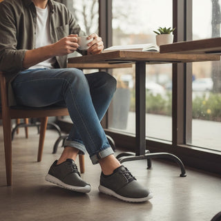 Planet Luxury Brands imzalı, delikli detaylara sahip yeşil renkli, kalın tabanlı Zegna erkek sneaker modeli.