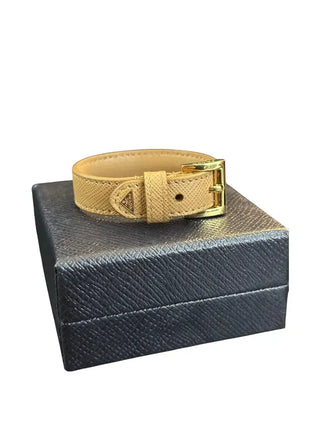 Saffiano Kahverengi Deri Bileklik