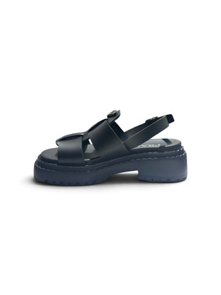 Prada Siyah Monolith Kauçuk Sandalet