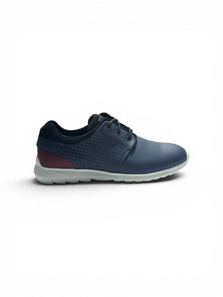Zegna Mavi/Kırmızı Deri Bağcıklı Sneaker