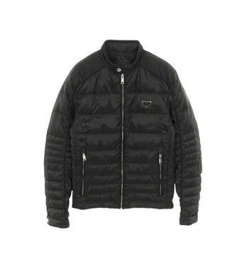 Prada Parlak Kumaş Slim Kesim Erkek Mont