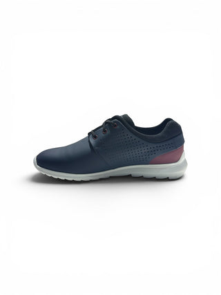 Zegna Mavi/Kırmızı Deri Bağcıklı Sneaker
