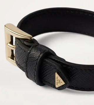 Saffiano Siyah Deri Bileklik