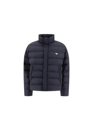 Üçgen Logolu Kuş Tüyü Mont