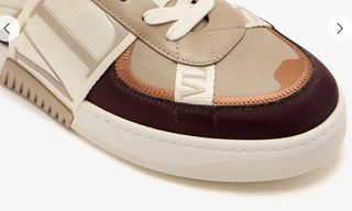 VL7N Dana Derisi ve Naylon Bant Detaylı Erkek Sneakers